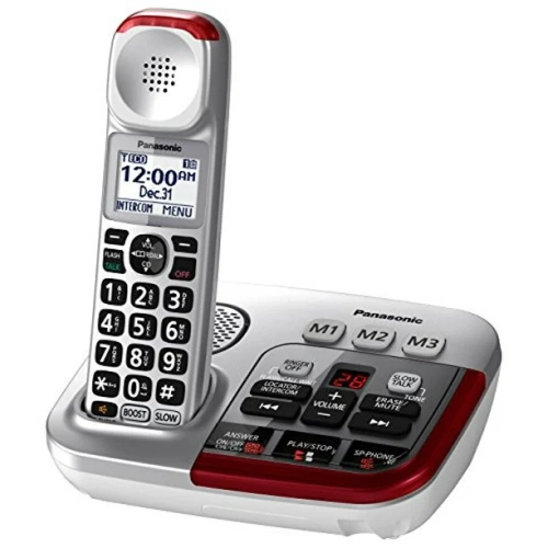 Panasonic KX-TGM490S Amplified Cordless Phone with Digital Answering Machine and Talking Caller ID