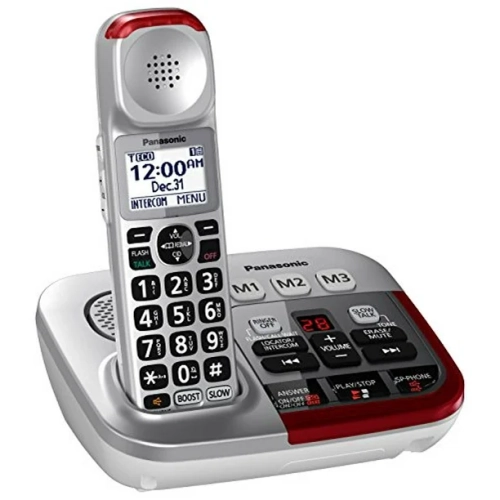 Panasonic KX-TGM490S Amplified Cordless Phone with Digital Answering Machine and Talking Caller ID