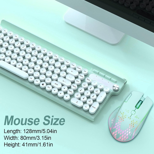 RisoPhy Wireless Gaming Mouse, C30 Silent Click Wireless Rechargeable Gaming Mouse with Double-Click Key and Colorful LED Lights, 3 Level Adjustable