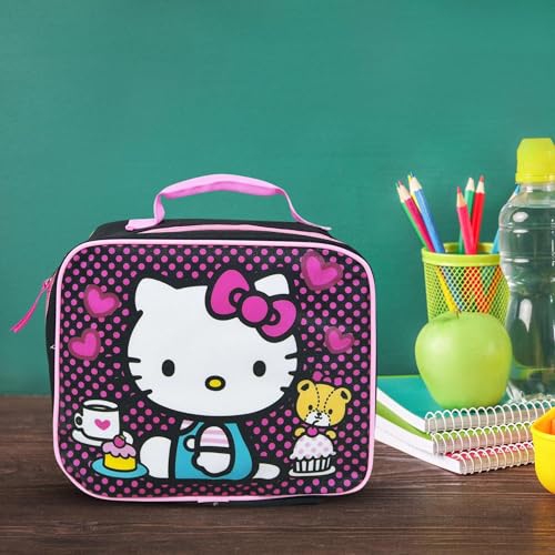 Fast Forward Hello Kitty Lunch Box Reusable and Insulated Lunch Bag for Kids, Girls, Boys, Unisex, Toddlers