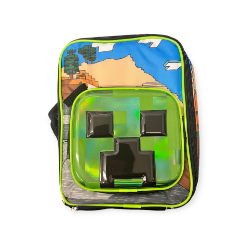 AI 3-D Creeper Lunch Kit - Zip Pocket and Fun Design for Kids - Perfect for School and Playtime!