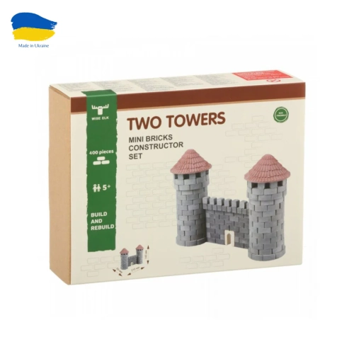 Wise Elk - Mini Bricks Constructor Set, Two Towers - 400 Pieces