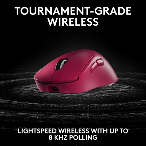 Logitech G PRO X Superlight 2 44000 DPI 8K Polling Wireless HERO 2 Sensor 60g Pro-Grade Mouse - Magenta