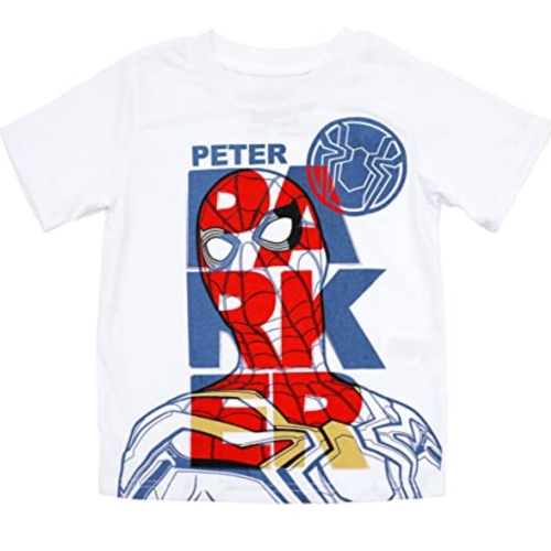 Peter Parker Superhero Boys Short Sleeve T-Shirt for Toddler, Little Kids, Fashionable Tops, Tees & Shirts