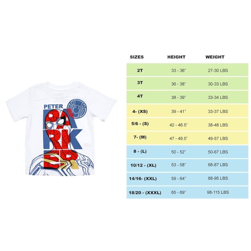 Peter Parker – T-shirt à manches courtes Superhero Boys pour tout-petits, petits enfants, hauts à la mode, t-shirts et chemises