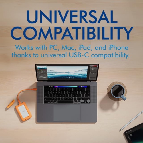 Disque SSD externe portatif USB-C 1 To LaCie Rugged Mini de Seagate