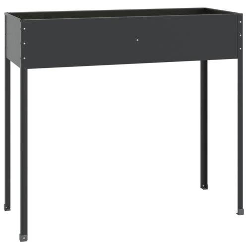 Jardinières vidaXL en acier galvanisé anthracite, 2 pièces