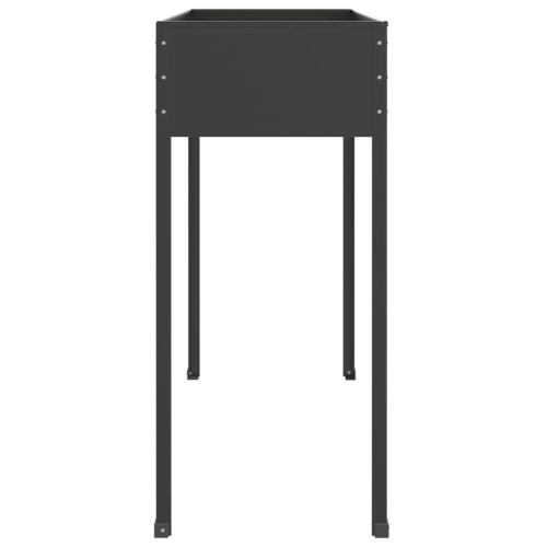 Jardinières vidaXL en acier galvanisé anthracite, 2 pièces