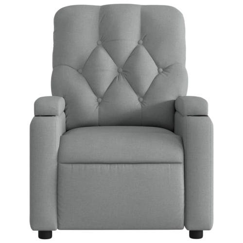 Fauteuil de massage inclinable vidaXL Tissu gris pâle