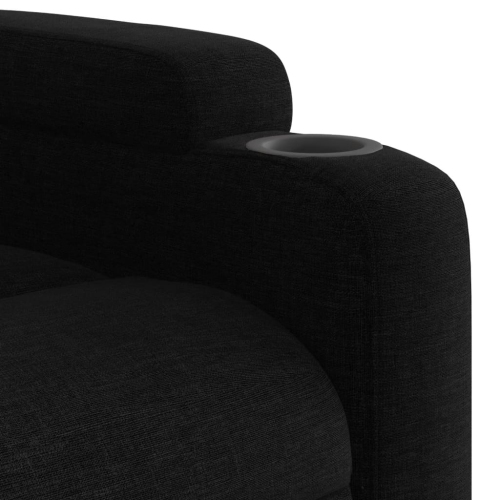 Fauteuil de massage inclinable vidaXL, tissu noir