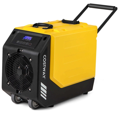 COSTWAY  190 Ppd Commercial Dehumidifier Rotational Molded Industrial Dehumidifier With Pump