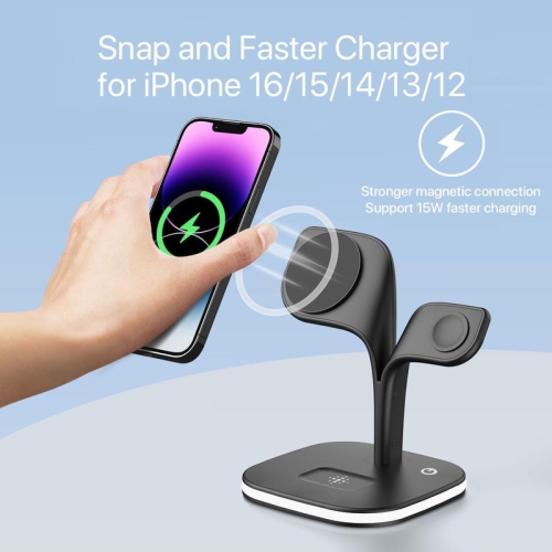 Wireless Charging Station for Magsafe Charger,Charging Station for Multiple Devices,Wireless Charger for iPhone 16/15/14/13/12 Series,Apple Watch