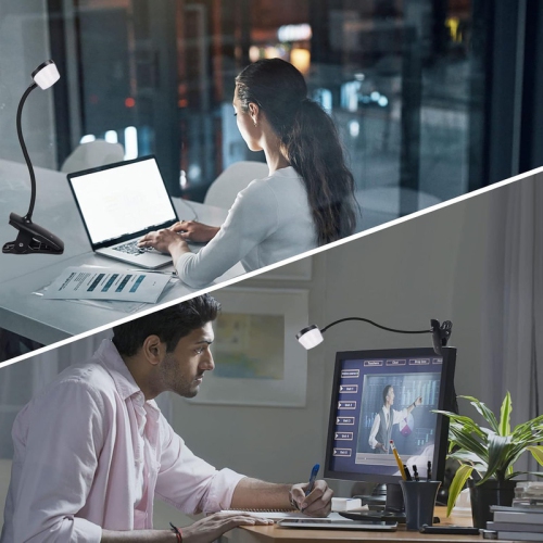 Clip on Light Reading Lights, 36 LED USB Desk Lamp with 5 Color Modes 5 Brightness, Eye Protection Book Clamp Light