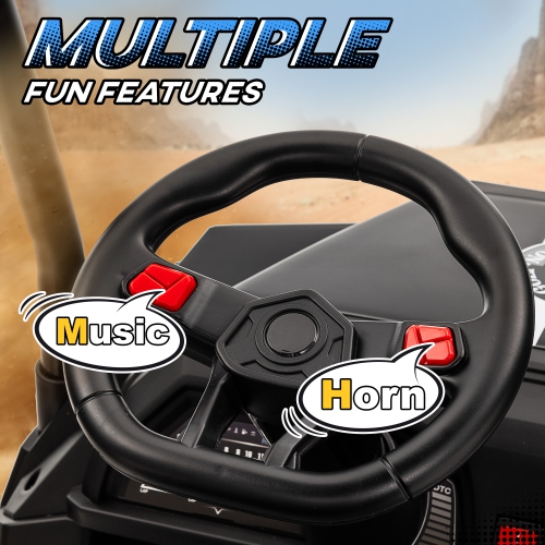 Qaba 2 Seater Electric Car for Kids, 24V Battery Powered Kids Electric Car w/ Remote Control, 4 Wheels Spring Suspension, Soft Start, Storage,