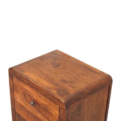 Artisan Furniture Solid Wood Naya Nightstand In Chestnut Finish