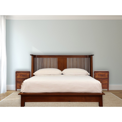 Artisan Furniture Solid Wood Naya Nightstand In Chestnut Finish