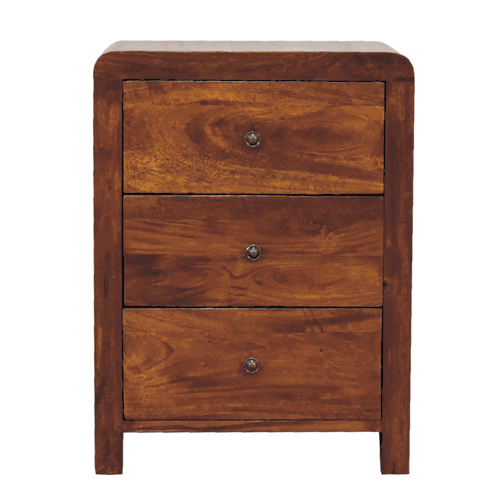 Artisan Furniture Solid Wood Naya Nightstand In Chestnut Finish