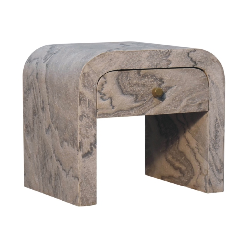 Artisan Furniture Solid Wood Nouveau Nightstand In oak-ish finish
