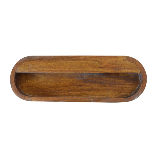 Artisan Furniture Solid Wood Wall Mounted Round Nightstand In Chestnut Finish