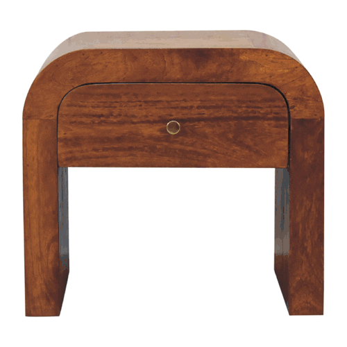 Artisan Furniture Solid Wood Darcy Nightstand In Chestnut Finish