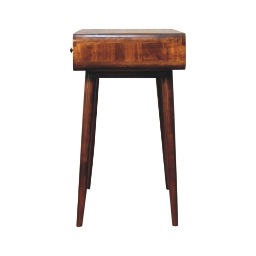 Artisan Furniture Solid Wood Curved Chestnut Writing Desk In chestnut finish