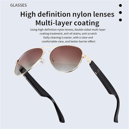 Smart Bluetooth Audio Sunglasses with Fast Charging