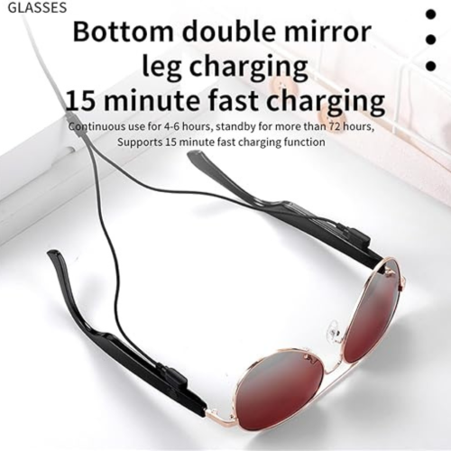 Smart Bluetooth Audio Sunglasses with Fast Charging