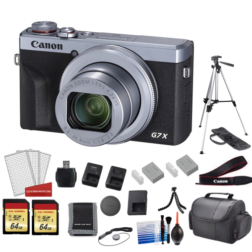 Canon PowerShot G7X Mark III Camera with 128GB Memory Card + More