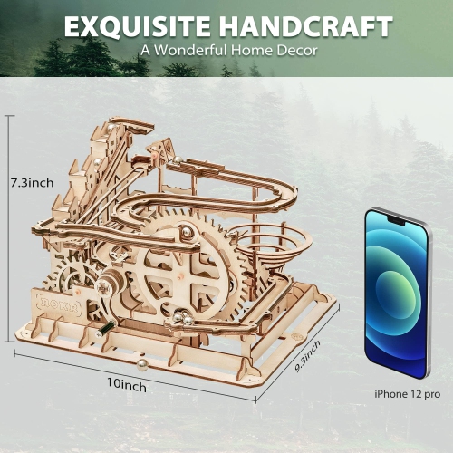 ROKR Marble Run Wooden Model Kits 3D Puzzle Mechanical Puzzles for Teens and Adults