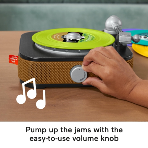 Fisher-Price Musical Toy, Rockin’ Record Player for Preschool Pretend Play for Kids Ages 3+ Year