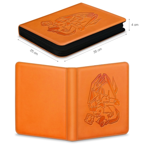 Douper 9 Pocket Cards Binder, 540 Cards Trading Cards Games Collection Holder Book Folder with Side-Loading Sleeves (O..