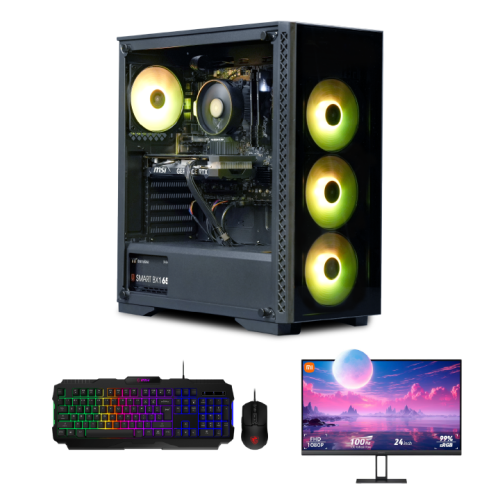 Quoted Tech Clarity Gaming Custom PC - Black - EX, 24" XiaoMi 1080P Gaming Monitor, MSI Mouse and Keyboard