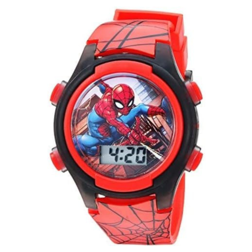 Spider-Man Kids Digital LCD Flashing Watch, Red, SPD3515AC