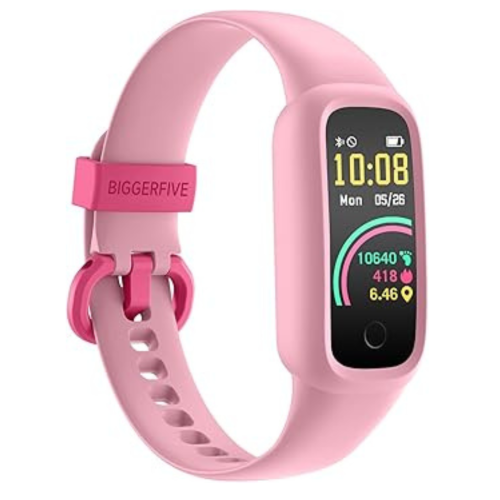 BIGGERFIVE Vigor 2 L Kids Fitness Tracker Watch for Boys Girls Ages 5-15, Activity Tracker, Heart Rate Sleep Monitor, IP68 Waterproof, Pedometer, Cal