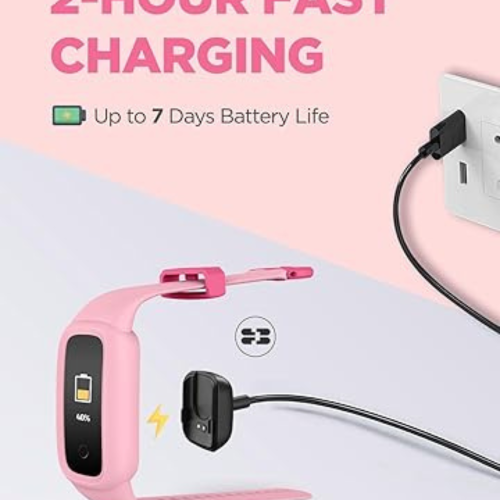 BIGGERFIVE Vigor 2 L Kids Fitness Tracker Watch for Boys Girls Ages 5-15, Activity Tracker, Heart Rate Sleep Monitor, IP68 Waterproof, Pedometer,