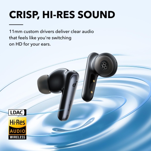 Refurbished(Excellent)- Soundcore by Anker Liberty 4 NC In-Ear Noise Cancelling True Wireless Earbuds - Black
