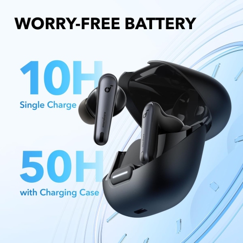 Refurbished(Excellent)- Soundcore by Anker Liberty 4 NC In-Ear Noise Cancelling True Wireless Earbuds - Black