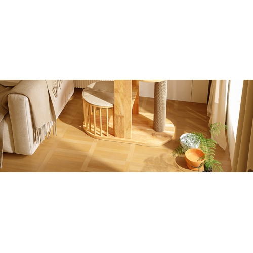 MiaoZan Solid Oak Cat Tree - Cloud Mist