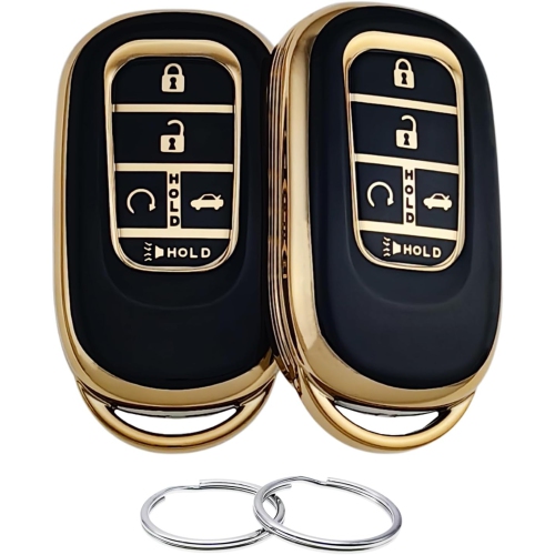 TPU Key Fob Cover Compatible with 2022 2023 2024 Honda Accord Civic HR-V CR-V Pilot Sport SI