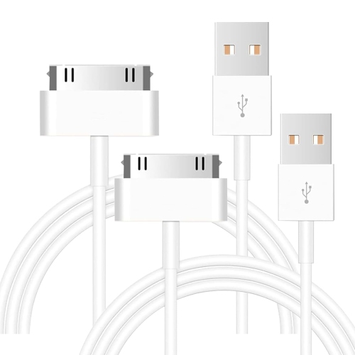 ARBOVE  30-Pin to USB Cable, 2 Pack 30 Pin USB Sync Charging Cable, Old Phone Charger Compatible for Phone 4/4S, Phone 3G/3Gs