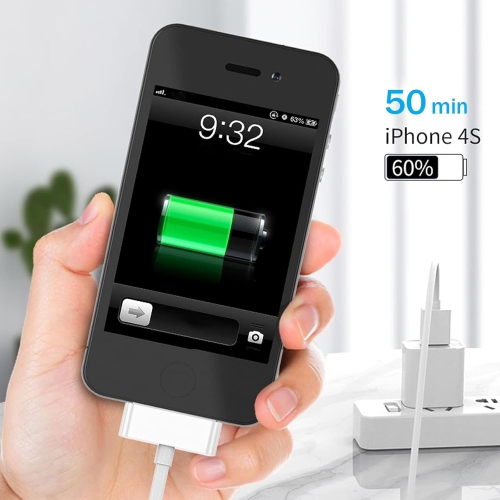 30-Pin to USB Cable, 2 Pack 30 Pin USB Sync Charging Cable, Old Phone Charger Compatible for Phone 4/4s, Phone 3G/3GS,