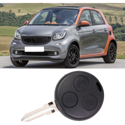 Key Shell Case Car Accessory 3 Buttons Remote Key Fob Case Replacement Fit for Mercedes Smart
