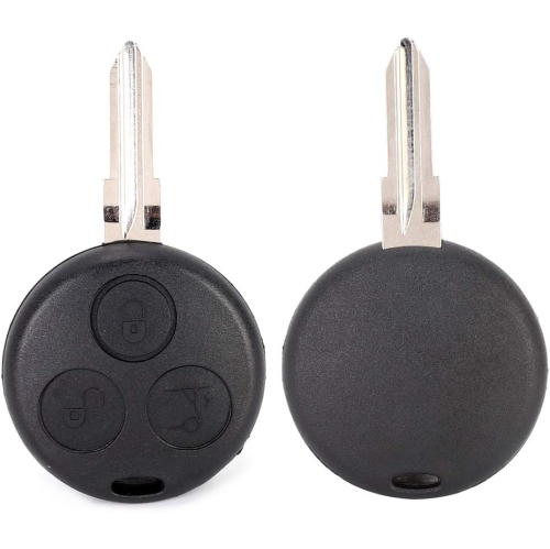 Key Shell Case Car Accessory 3 Buttons Remote Key Fob Case Replacement Fit for Mercedes Smart