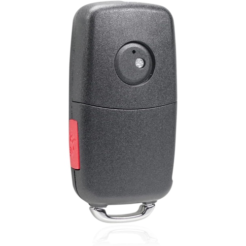 4 Buttons Replacement Replacement Keyless Entry Remote Car Key Fob Black for NBG010180T Volkswagen- Golf GTI