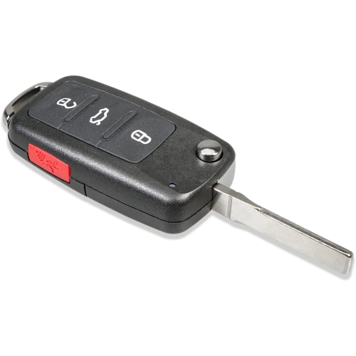 4 Buttons Replacement Replacement Keyless Entry Remote Car Key Fob Black for NBG010180T Volkswagen- Golf GTI