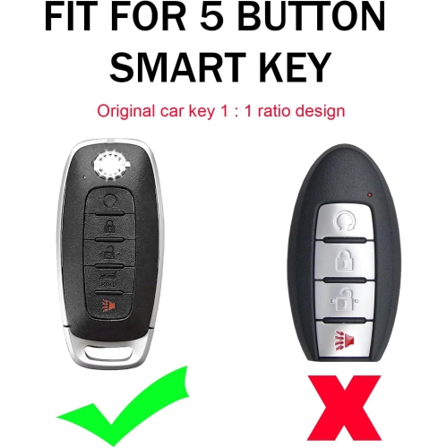 Silicone Rubber Key Fob,with Keychain Strap Compatible with 2023 2024 Nissan Rogue Path Silicone Key Fob Cover