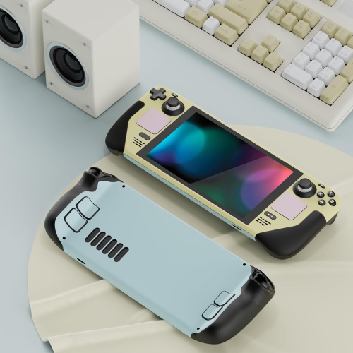 Full Set Protective Skin Decal for Steam Deck LCD, Custom Stickers Vinyl Cover for Steam Deck O - Pale