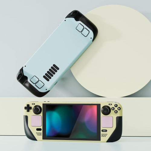 Full Set Protective Skin Decal for Steam Deck LCD, Custom Stickers Vinyl Cover for Steam Deck O - Pale