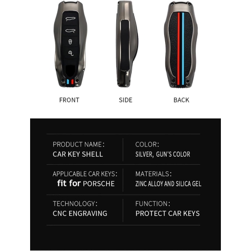 Key Fob Cover Fit for Porsche 2010-up Smart Key Remote