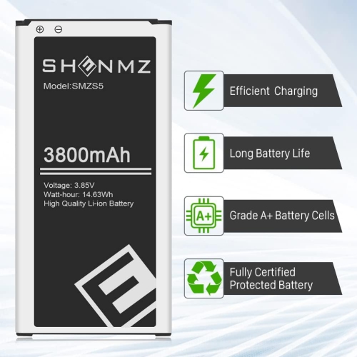 Galaxy S5 y,[Upgraded] 3800mAh Li-ion Replacement y for Samsung Galaxy S5 Active Sport Sprint SM-G860 &